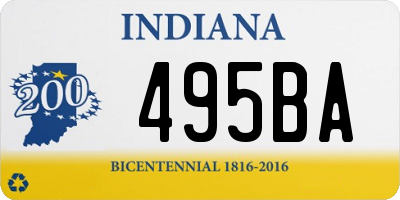 IN license plate 495BA