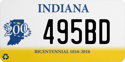 IN license plate 495BD