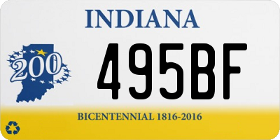 IN license plate 495BF