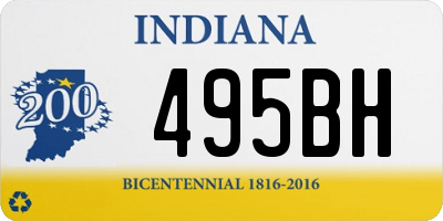 IN license plate 495BH