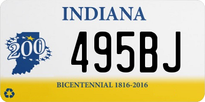 IN license plate 495BJ