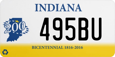 IN license plate 495BU