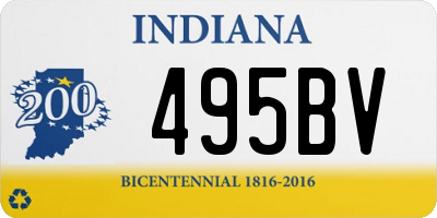 IN license plate 495BV