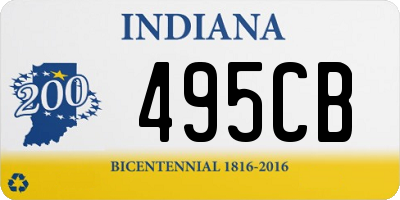 IN license plate 495CB