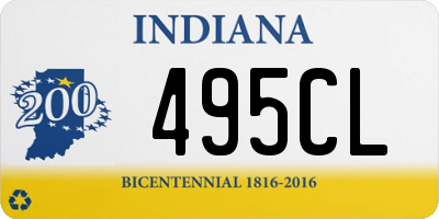 IN license plate 495CL