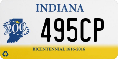 IN license plate 495CP