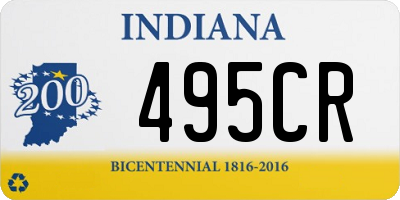 IN license plate 495CR