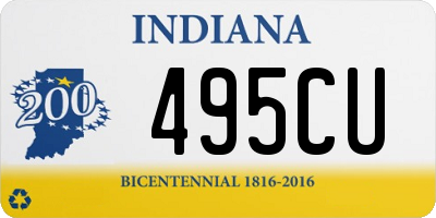 IN license plate 495CU