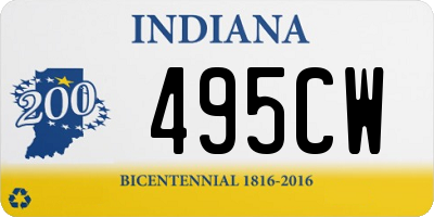 IN license plate 495CW