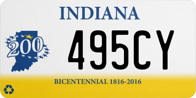 IN license plate 495CY