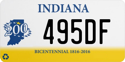 IN license plate 495DF