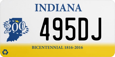 IN license plate 495DJ