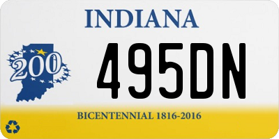 IN license plate 495DN