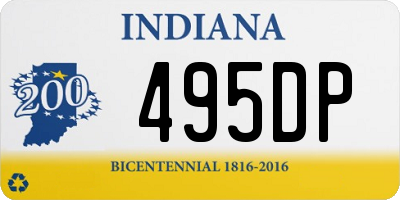 IN license plate 495DP