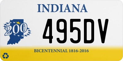 IN license plate 495DV