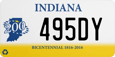 IN license plate 495DY