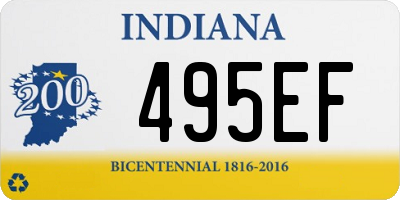 IN license plate 495EF