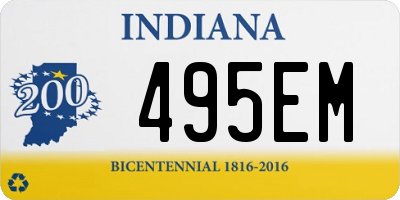 IN license plate 495EM