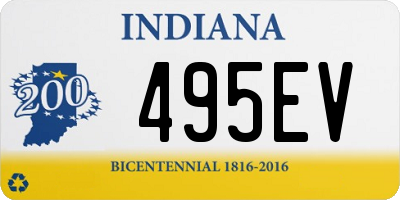 IN license plate 495EV