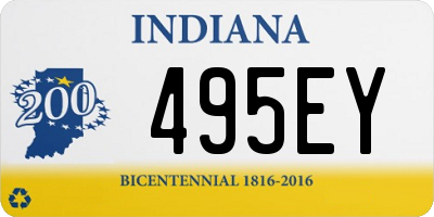 IN license plate 495EY