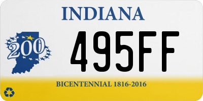 IN license plate 495FF