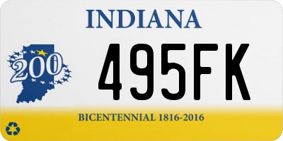 IN license plate 495FK