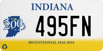 IN license plate 495FN