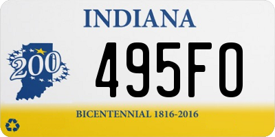 IN license plate 495FO