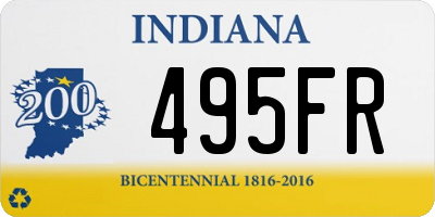 IN license plate 495FR