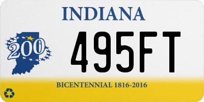 IN license plate 495FT