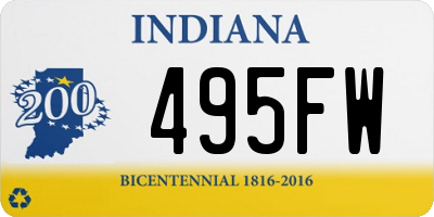 IN license plate 495FW