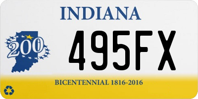 IN license plate 495FX