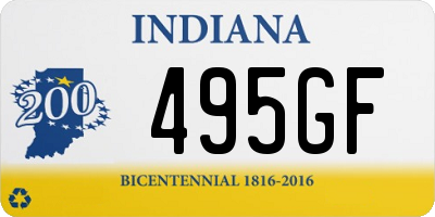 IN license plate 495GF