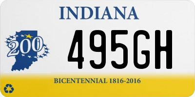 IN license plate 495GH