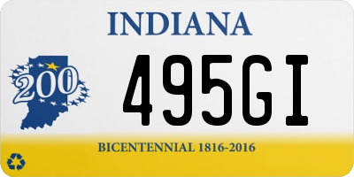 IN license plate 495GI