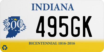 IN license plate 495GK