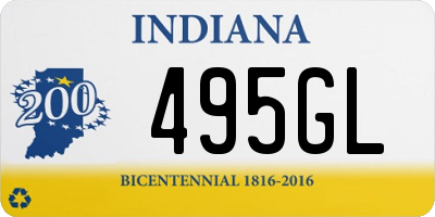 IN license plate 495GL