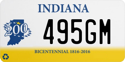 IN license plate 495GM