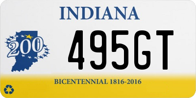 IN license plate 495GT