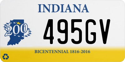 IN license plate 495GV