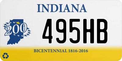 IN license plate 495HB