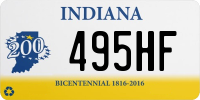 IN license plate 495HF