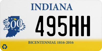 IN license plate 495HH