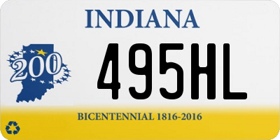 IN license plate 495HL