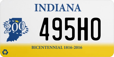 IN license plate 495HO