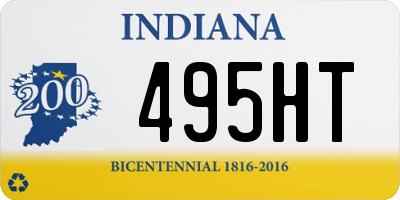 IN license plate 495HT