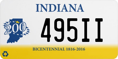 IN license plate 495II