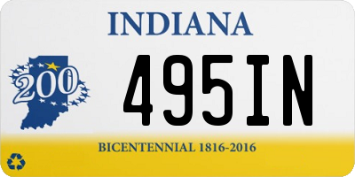 IN license plate 495IN
