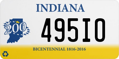 IN license plate 495IO