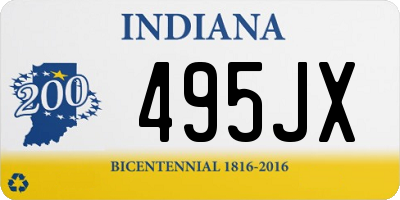 IN license plate 495JX